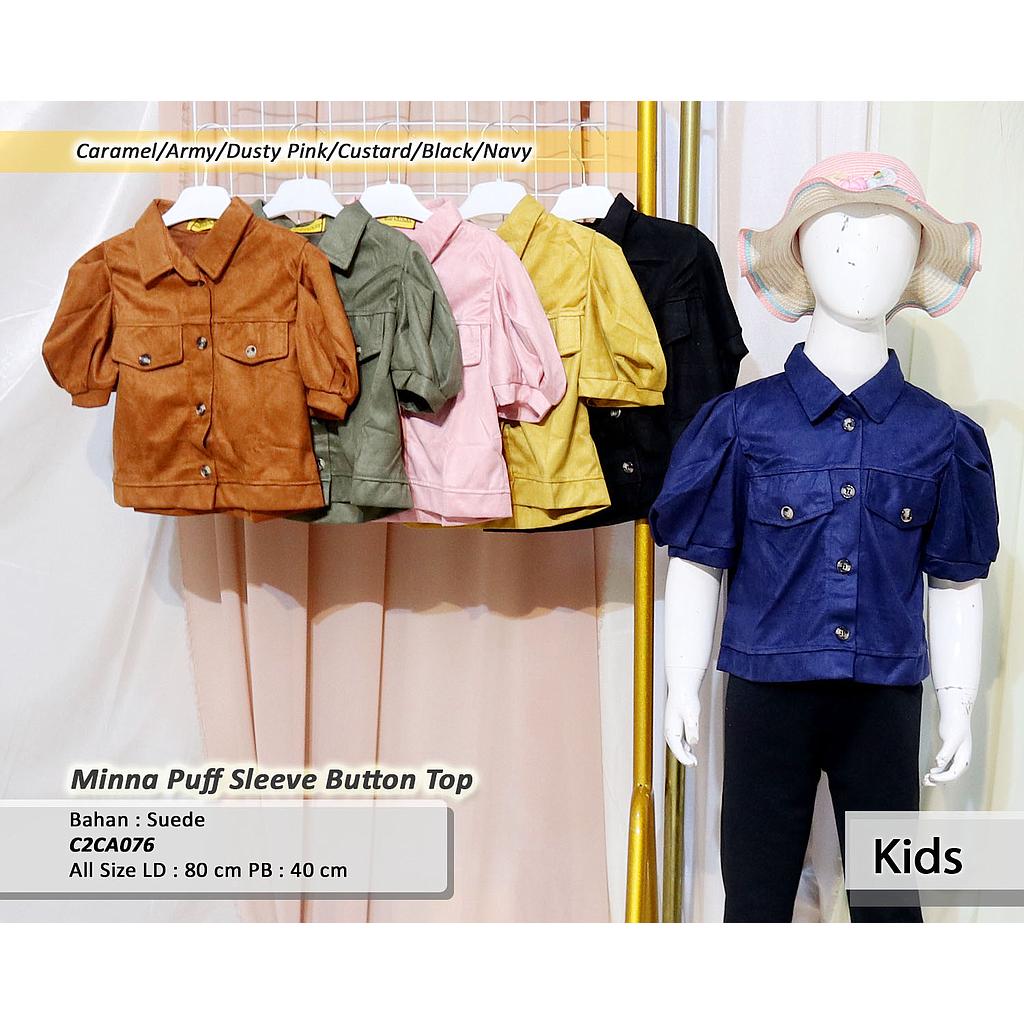 Minna Puff sleeve Button top