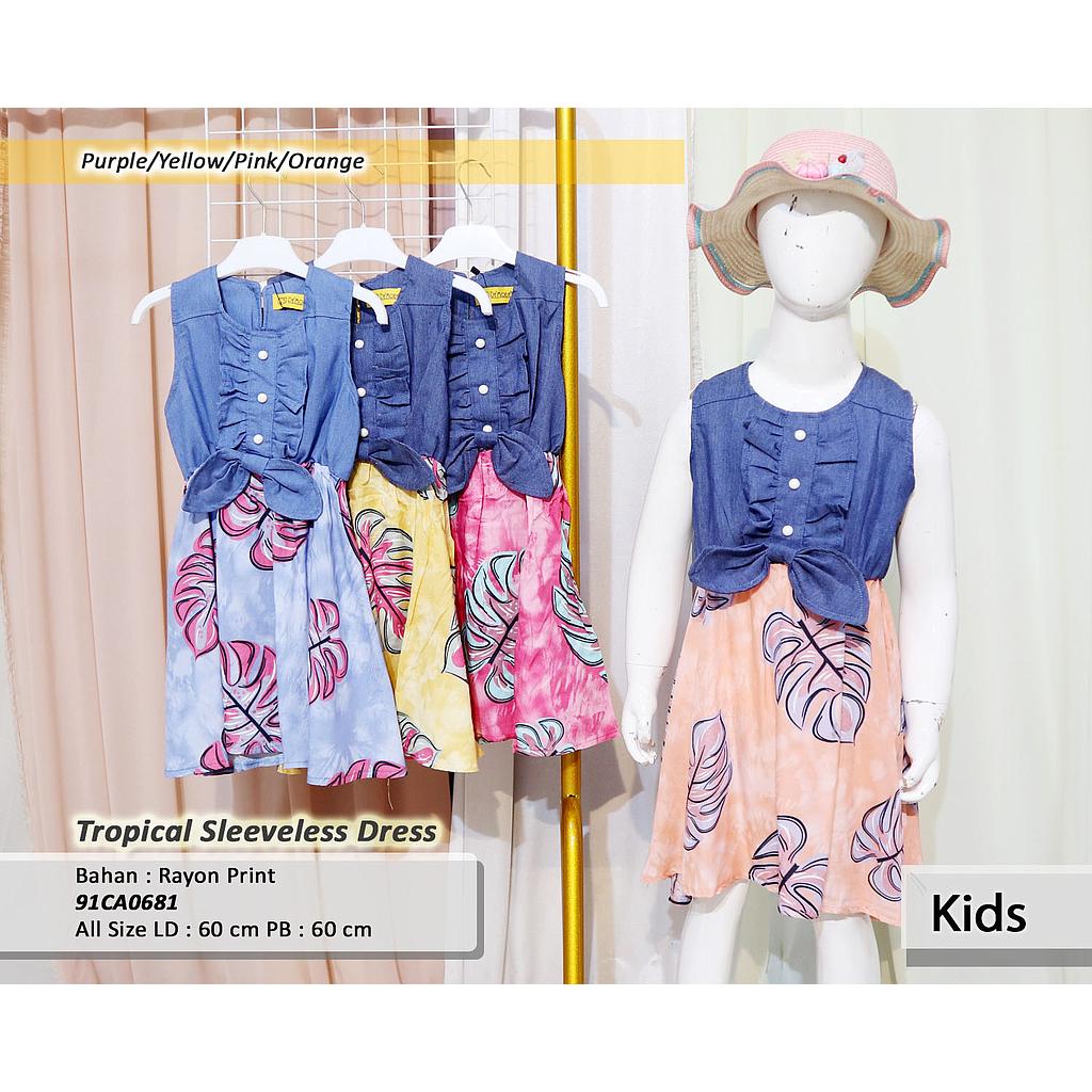 Tropical Sleeve Dress