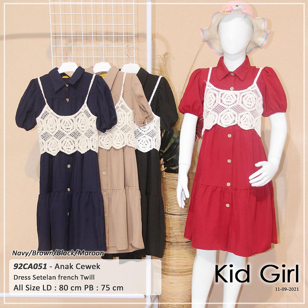 DRESS KEMEJA TIMPA SUSUN KERUT 