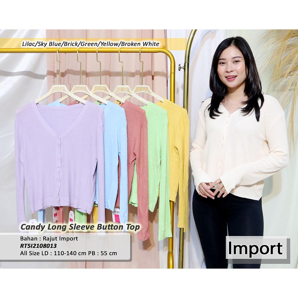 Candy Long sleeve Button Top