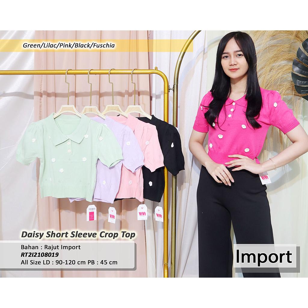 Daisy short sleeve crop top