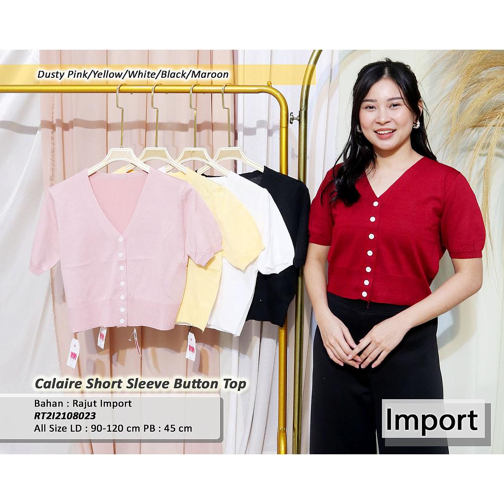 Calaire short sleeve Button top