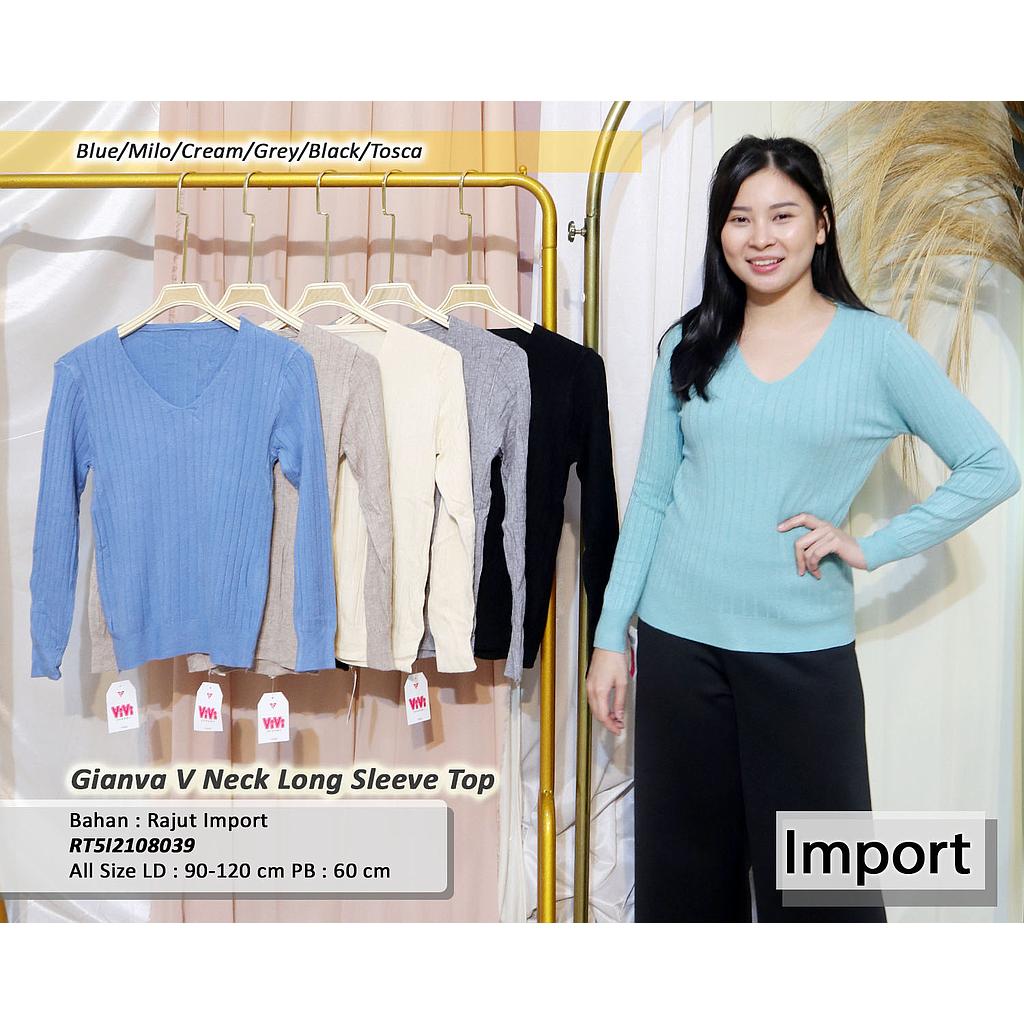 Gianva V Neck long sleeve top