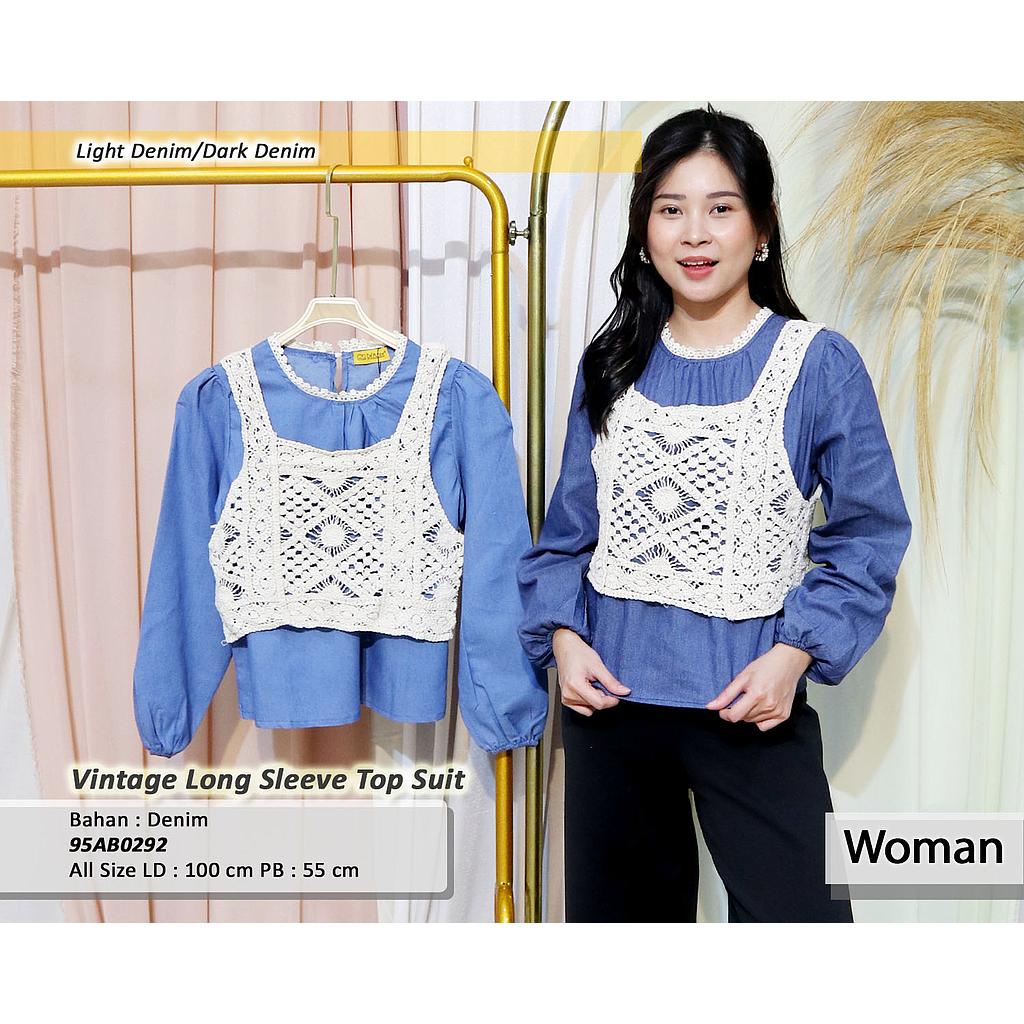 Vintage Long sleeve top suit