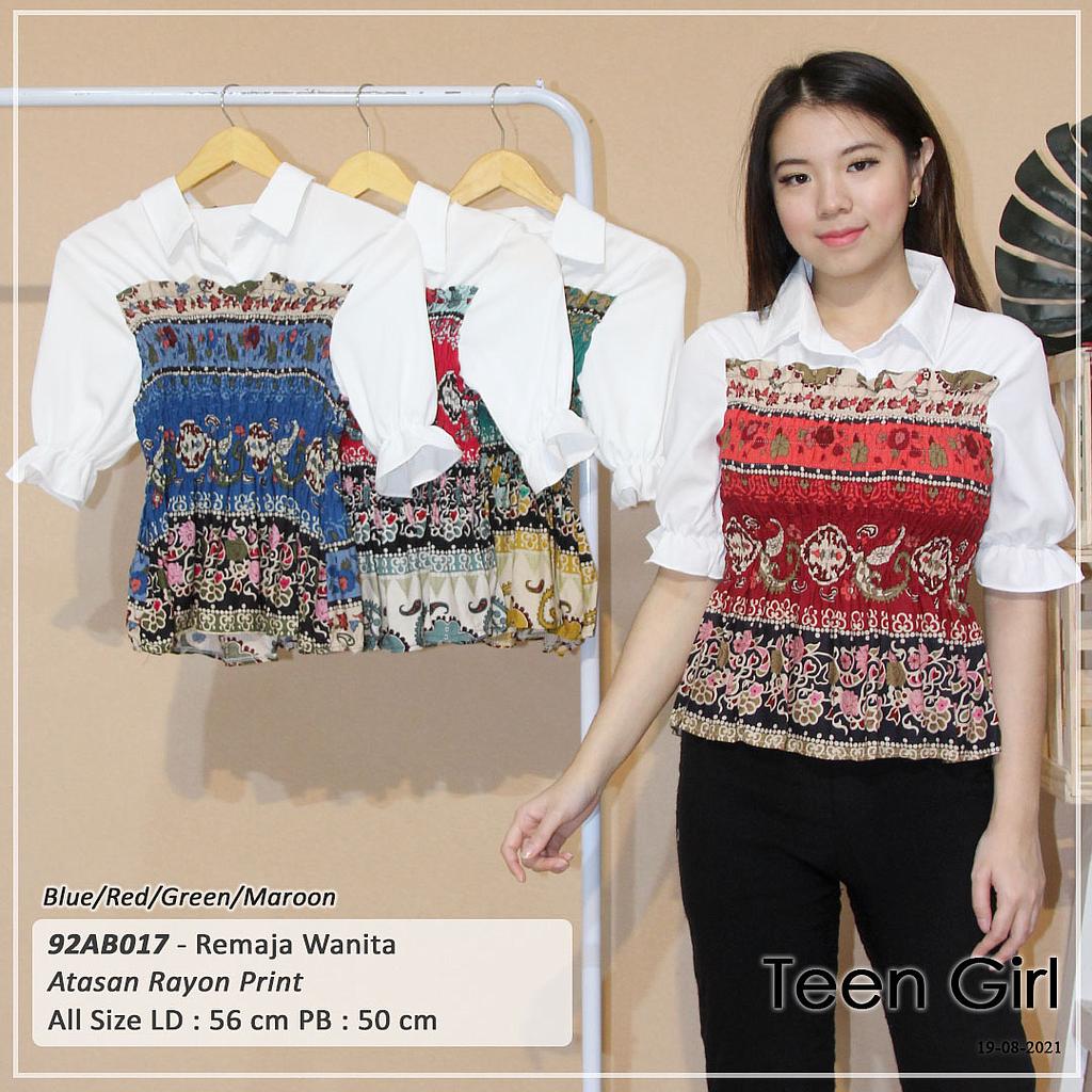 ATASAN VARIASI KRAH KEMEJA BDN SMOCK KARET TGN PDK 