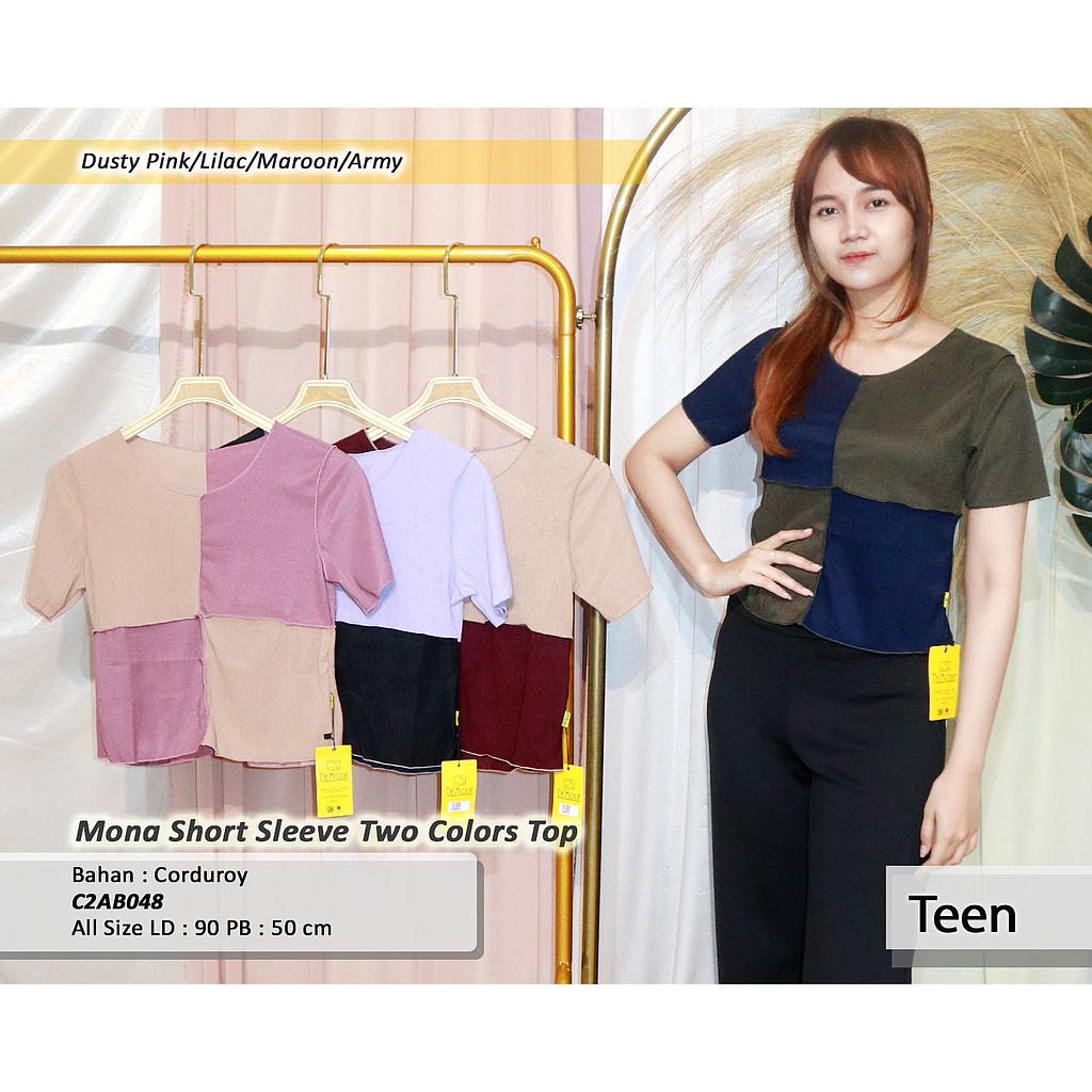 Mona short sleeve two colors top