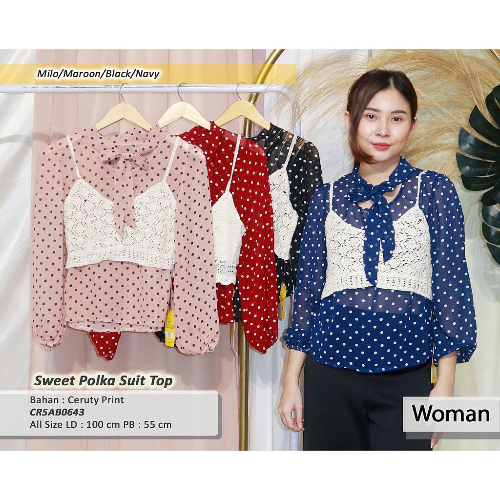 Sweet Polka suit top