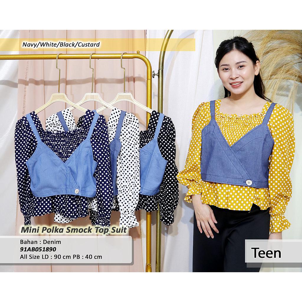 Mini Polka smock top suit
