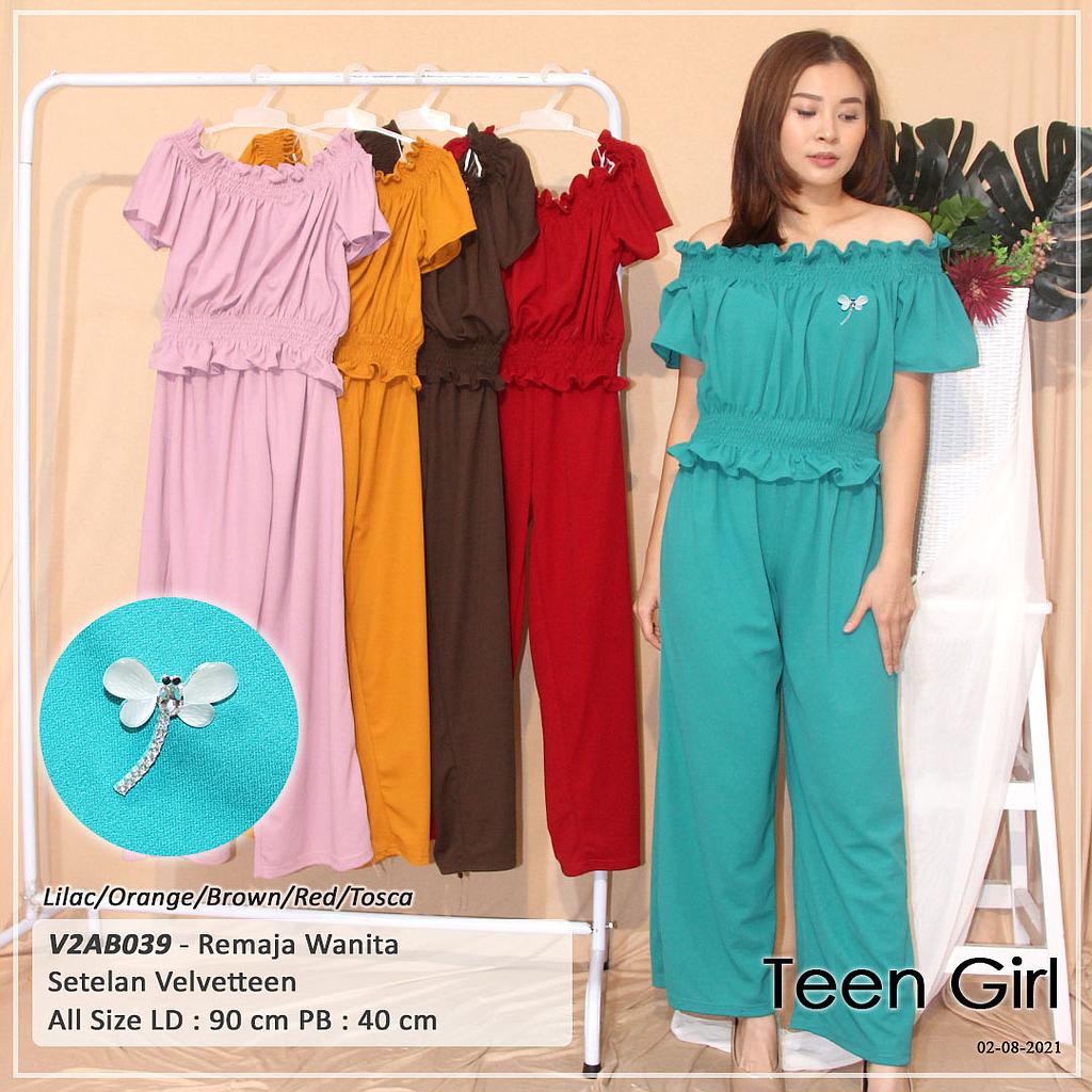 SETELAN SET SABRINA SMOCK KARET + CELANA PINGGANG SMOCK KARET 