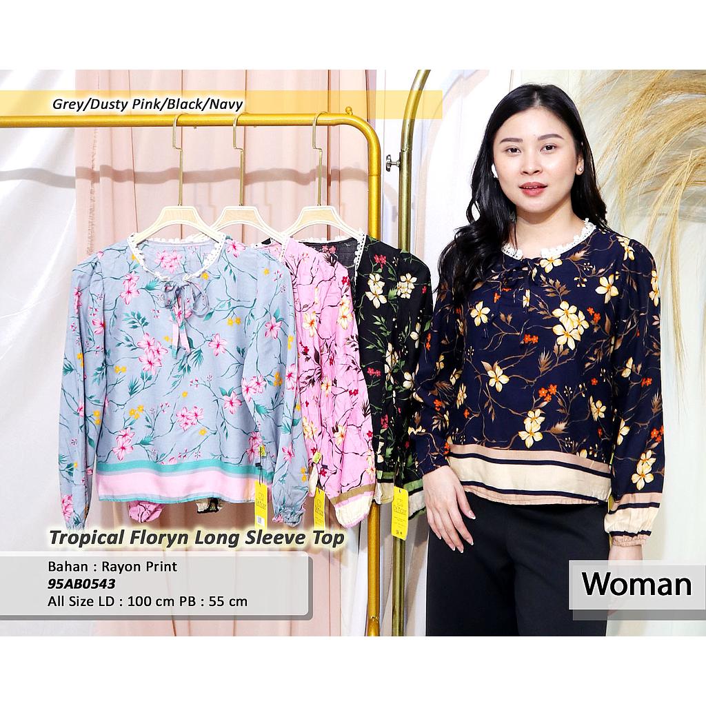 tropical floryn long sleeve top