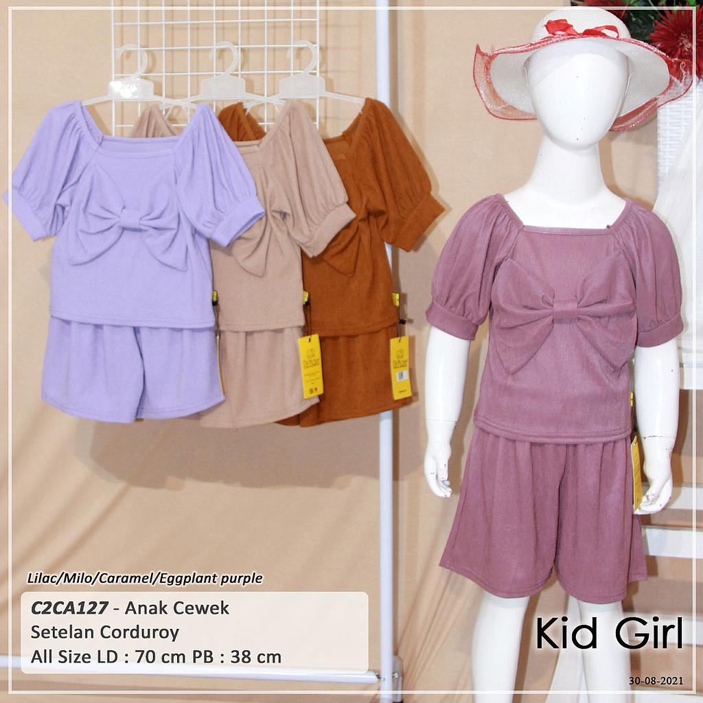 SET ATASAN SABRINA VARIASI PITA BESAR + CELANA PENDEK 