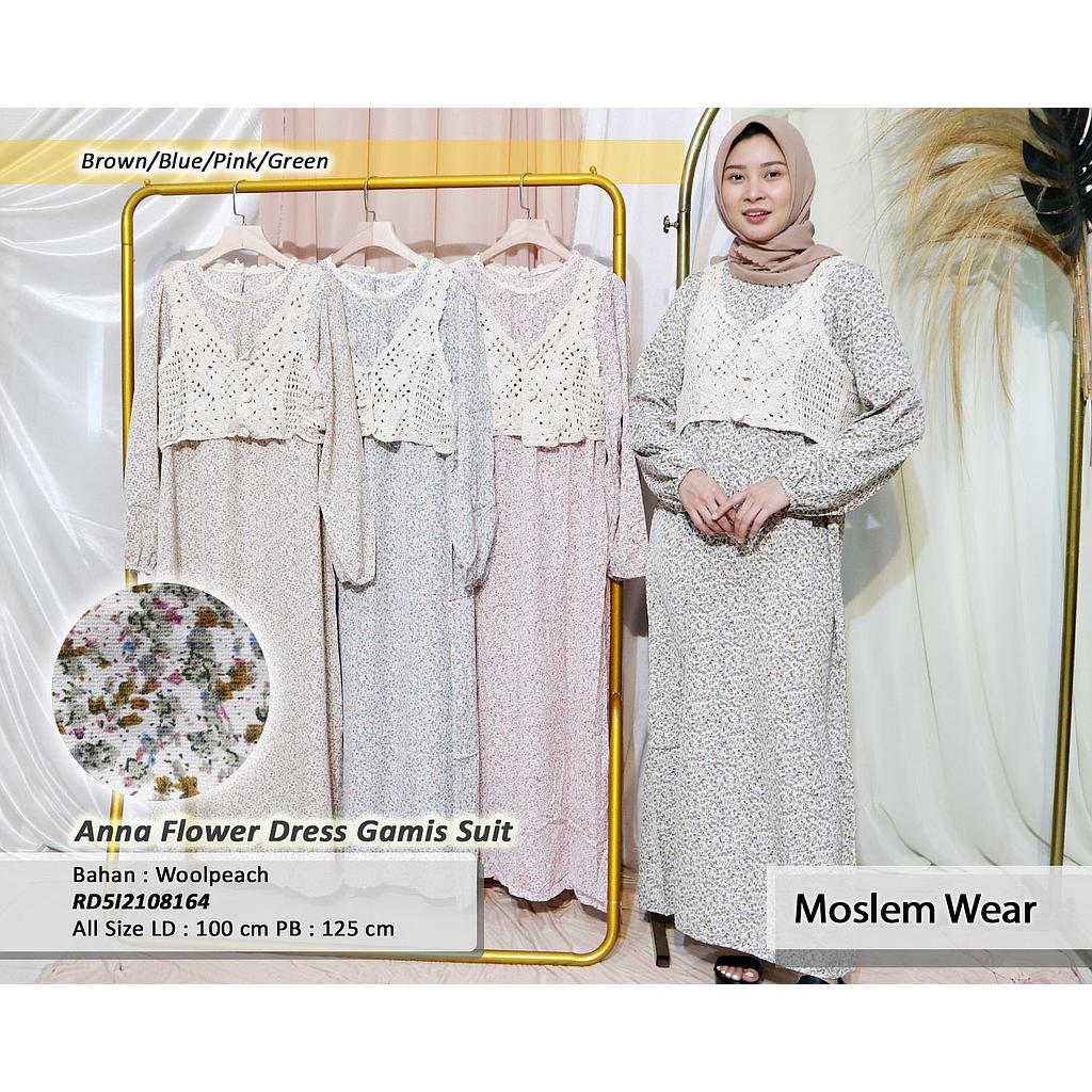 Anna Flower Dress gamis suit