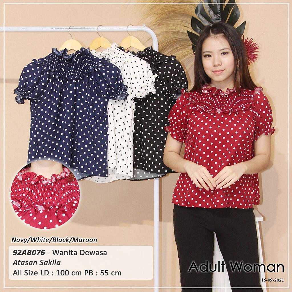 ATASAN SABRINA ATAS VARIASI SMOCK KARET JAHIT LILIT 