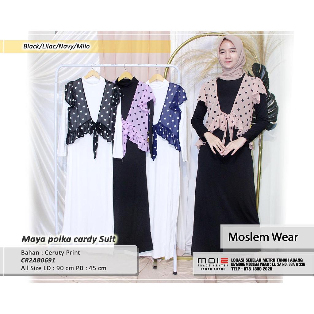 Maya Polka Cardy Suit (AB069)