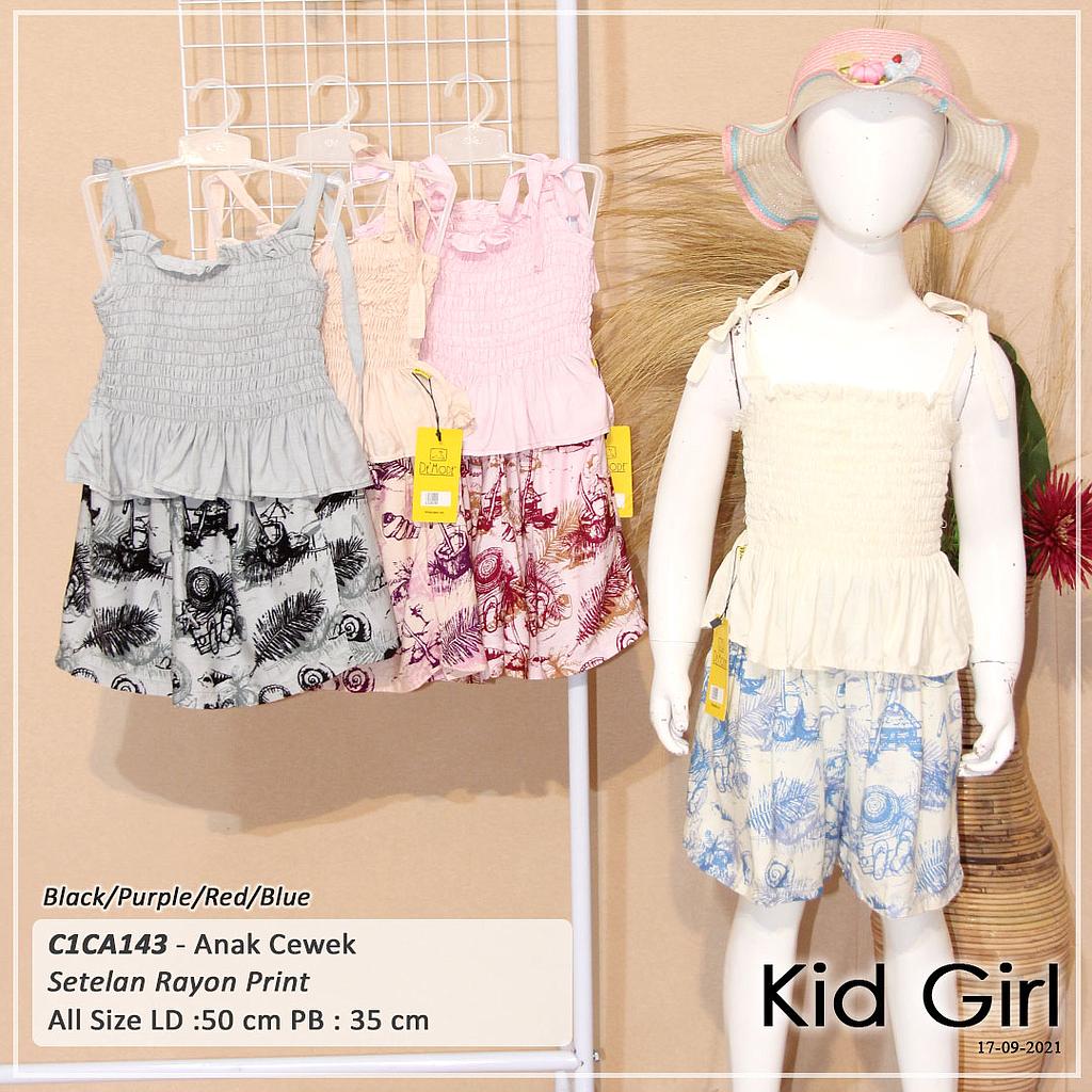 SET KID CANSEE SMOCK KARET + CELANA PENDEK 