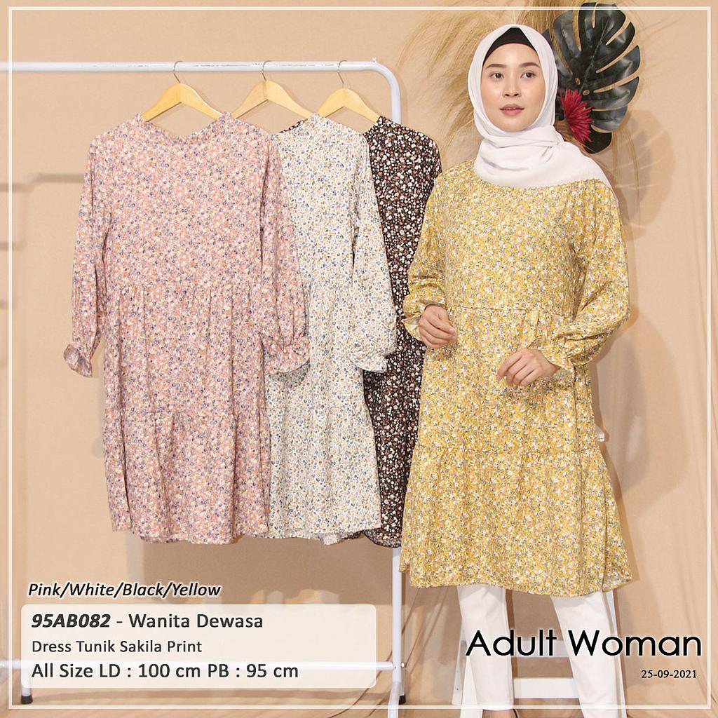 Flowery Ruffle Tunic dress