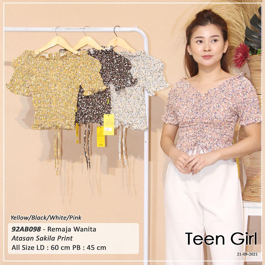 ATASAN LEHER SABRINA FULL SMOCK KARET TENGAH JAHIT TALI SERUT