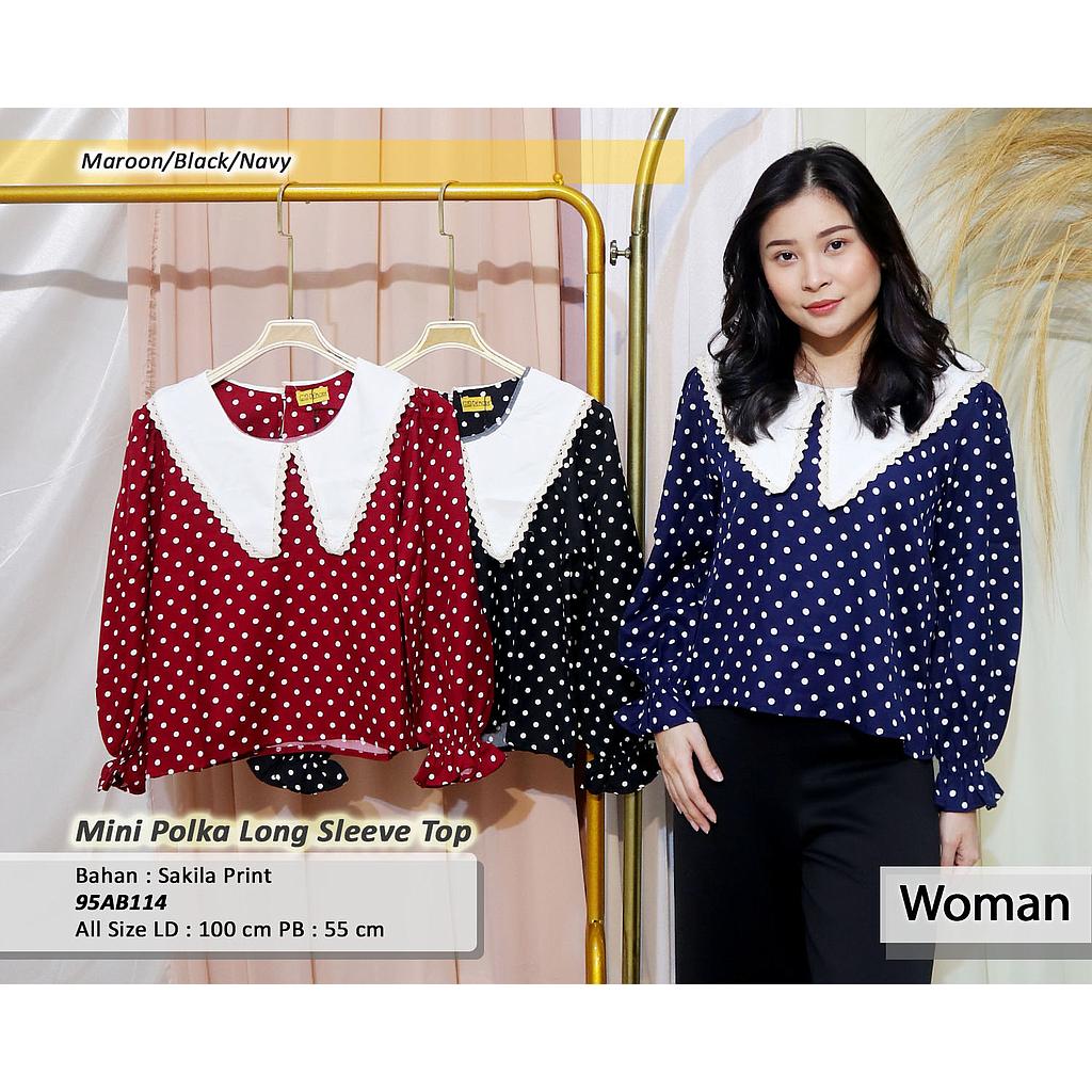 mini polka sleeve top
