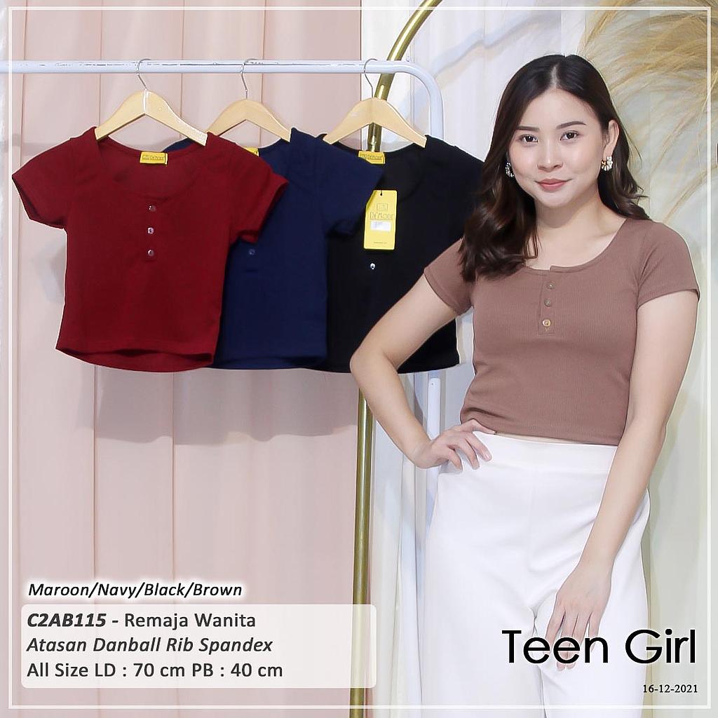 ATASAN CROP LEHER U VARIASI KLEP KANCING 