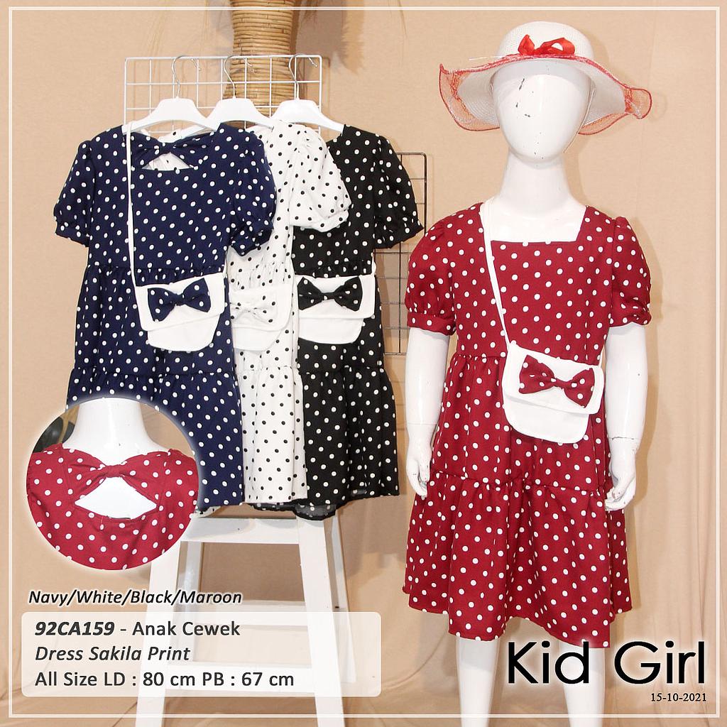 DRESS KID VARIASI KERUT BELAKANG PITA + VARIASI TAS 