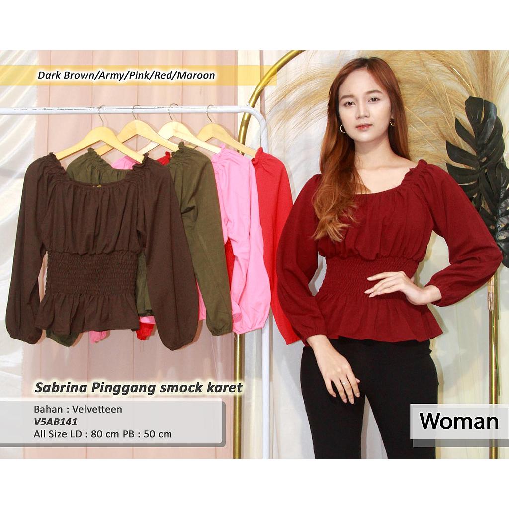 Sabrina Pinggang smock karet