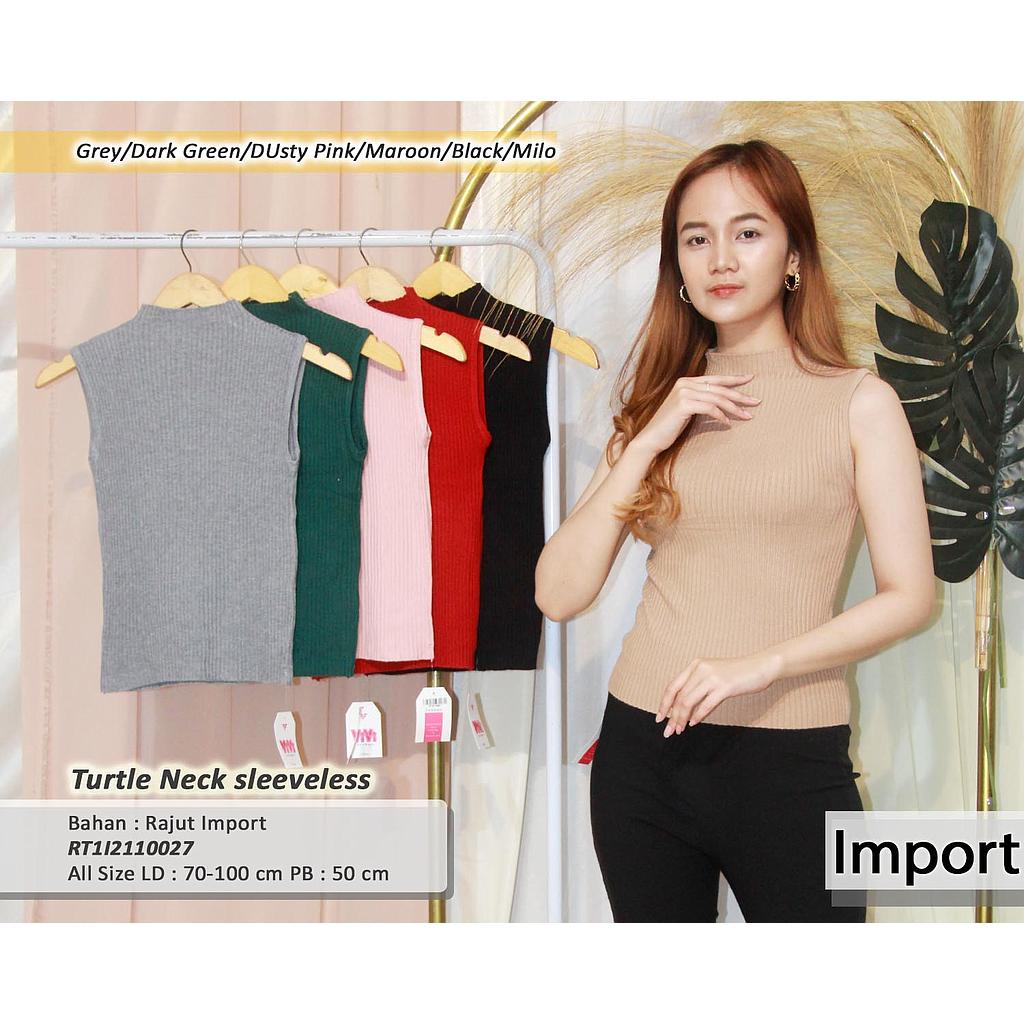 Turtle neck sleeveless