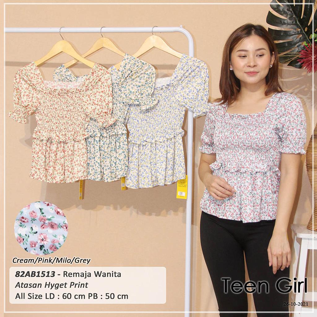ATASAN PUNDAK SABRINA VARIASI SMOCK KARET