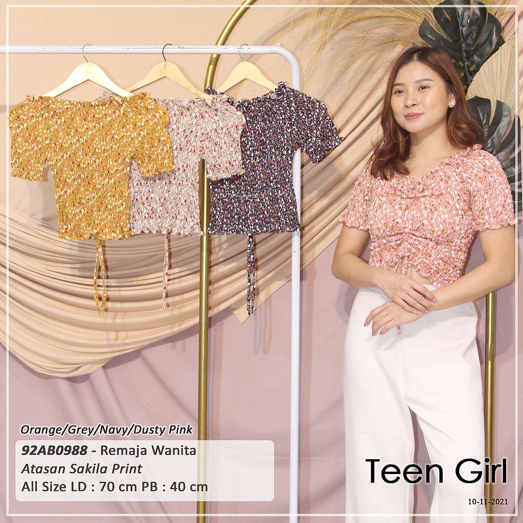 ATASAN LEHER SABRINA FULL SMOCK KARET TENGAH JAHIT TALI SERUT