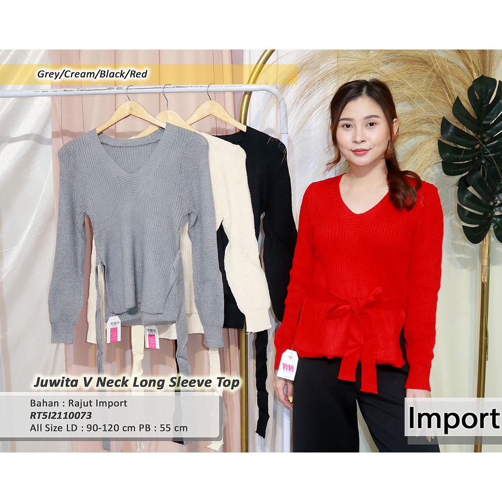 Juwita V Neck long sleeve Top