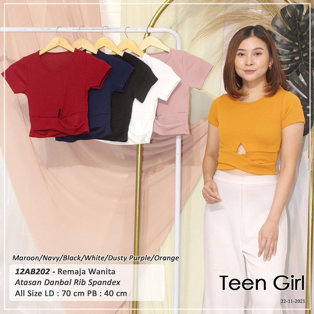 ATASAN CROPTOP VARIASI RIB DEPAN SILANG 