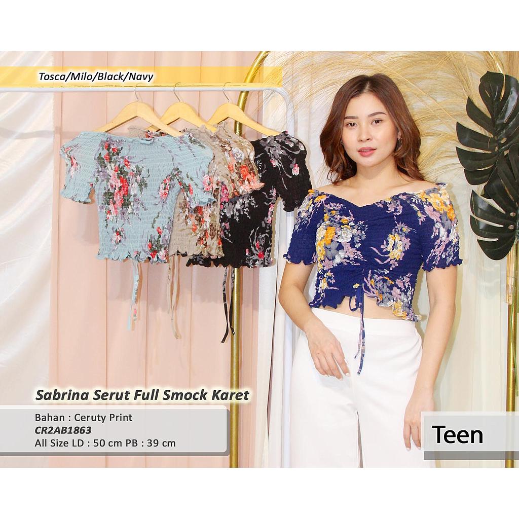 sabrina serut full smock karet
