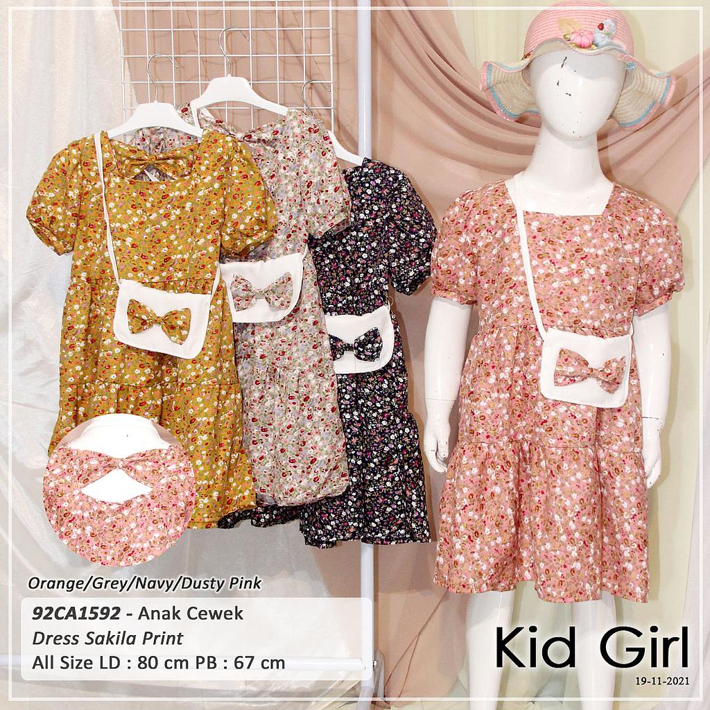 DRESS KID VARIASI KERUT BELAKANG PITA + VARIASI TAS