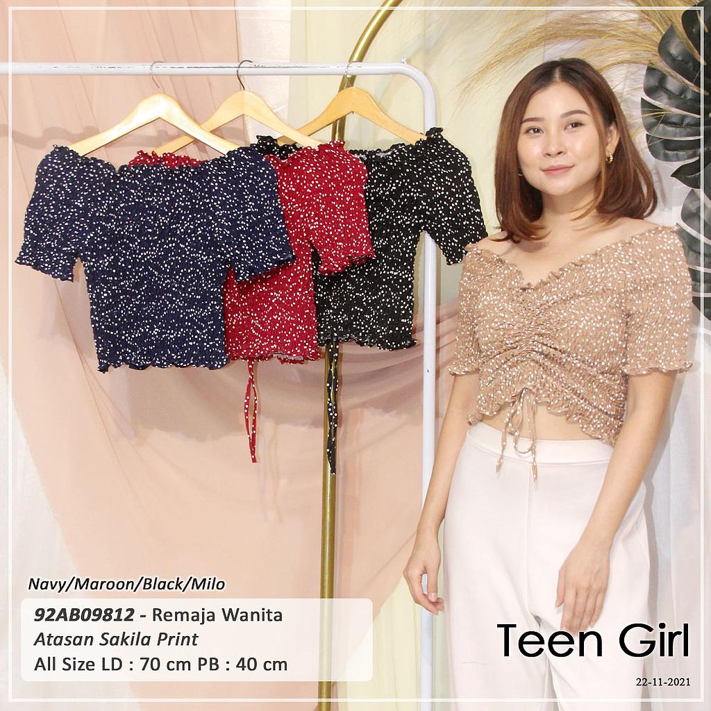 ATASAN LEHER SABRINA FULL SMOCK KARET TENGAH JAHIT TALI SERUT