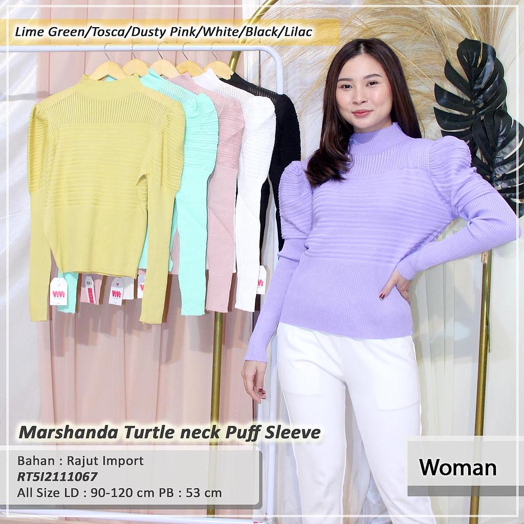 Marshanda Turtle Neck Puff Sleeve