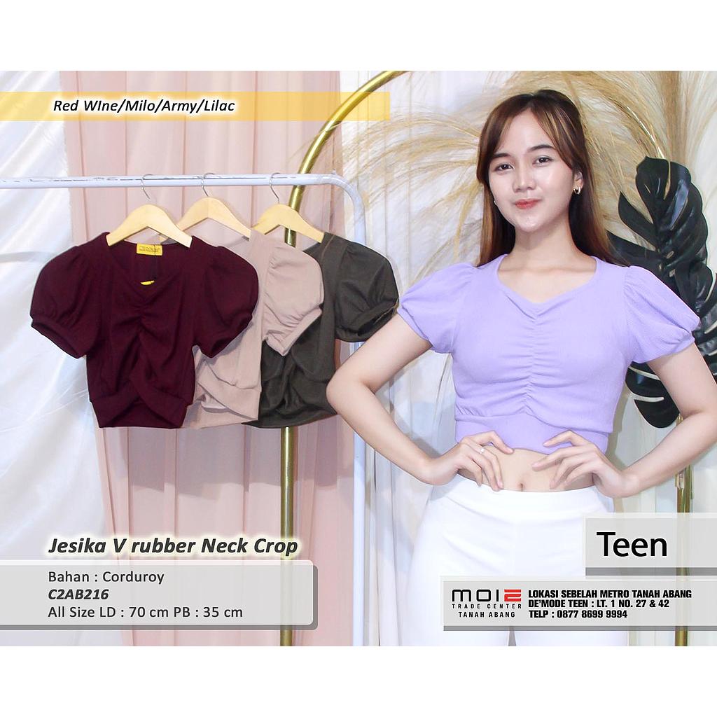 Jesika V Rubber Neck Crop