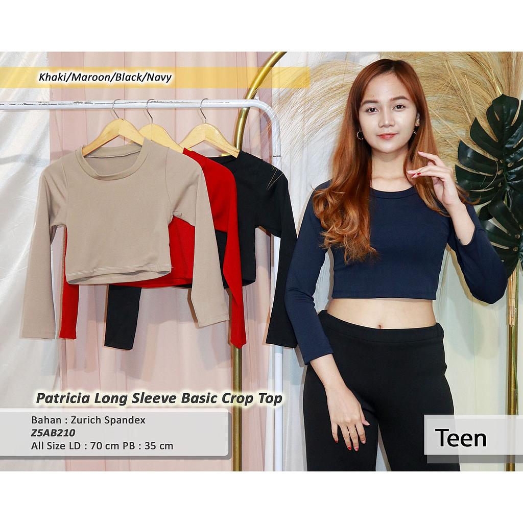 Patricia Long sleeve Basic Crop Top