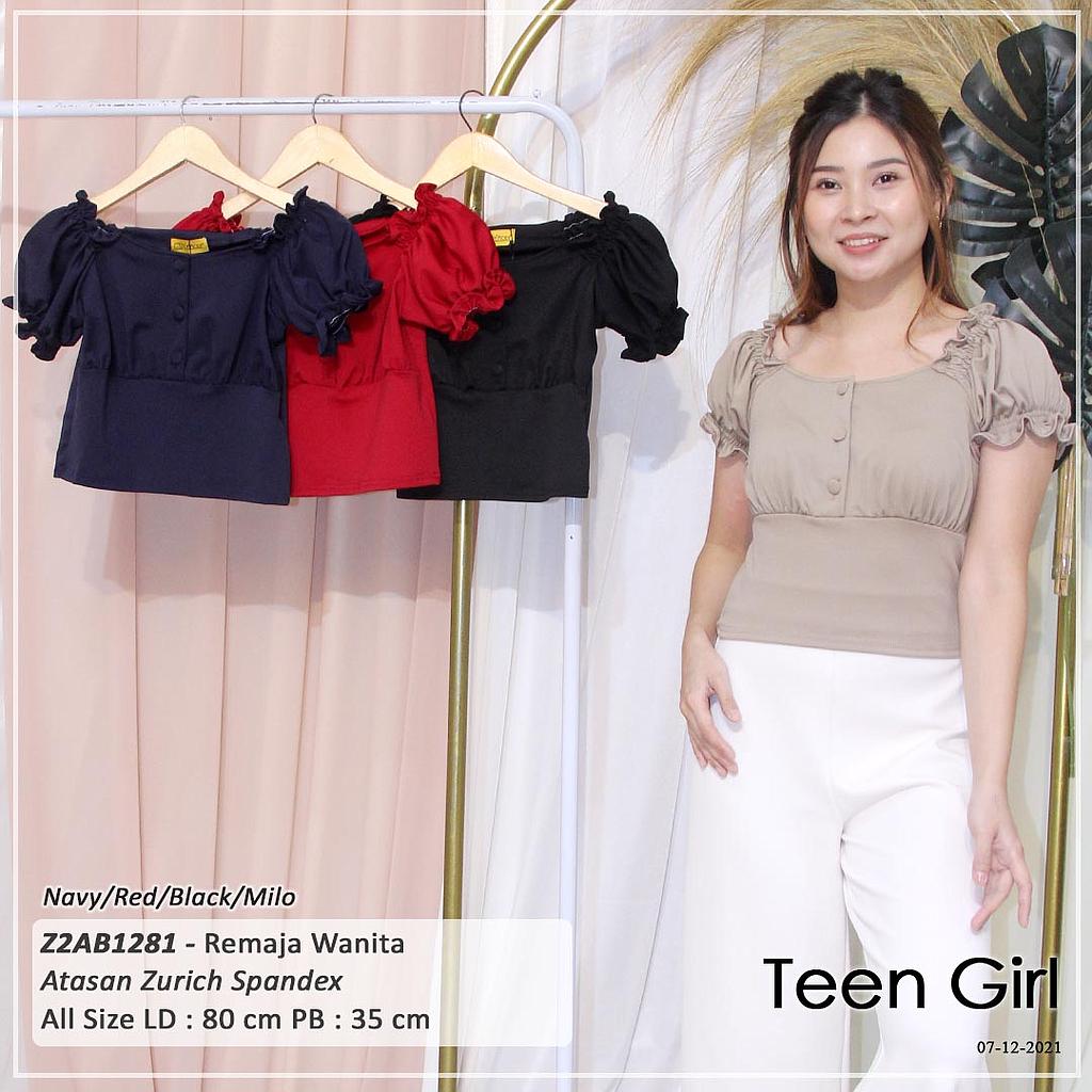 ATASAN CROPTOP TGN PUFF VARIASI KANCING