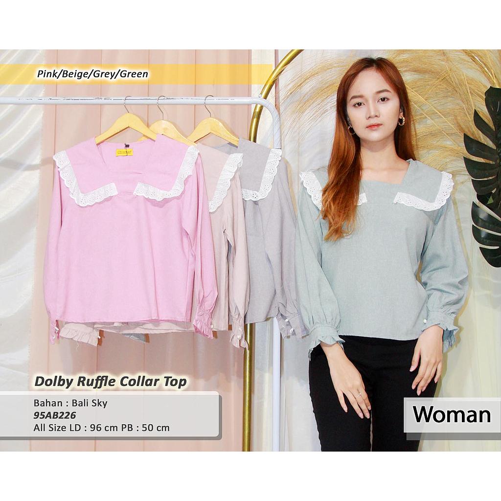 Dolby Ruffle Collar Top