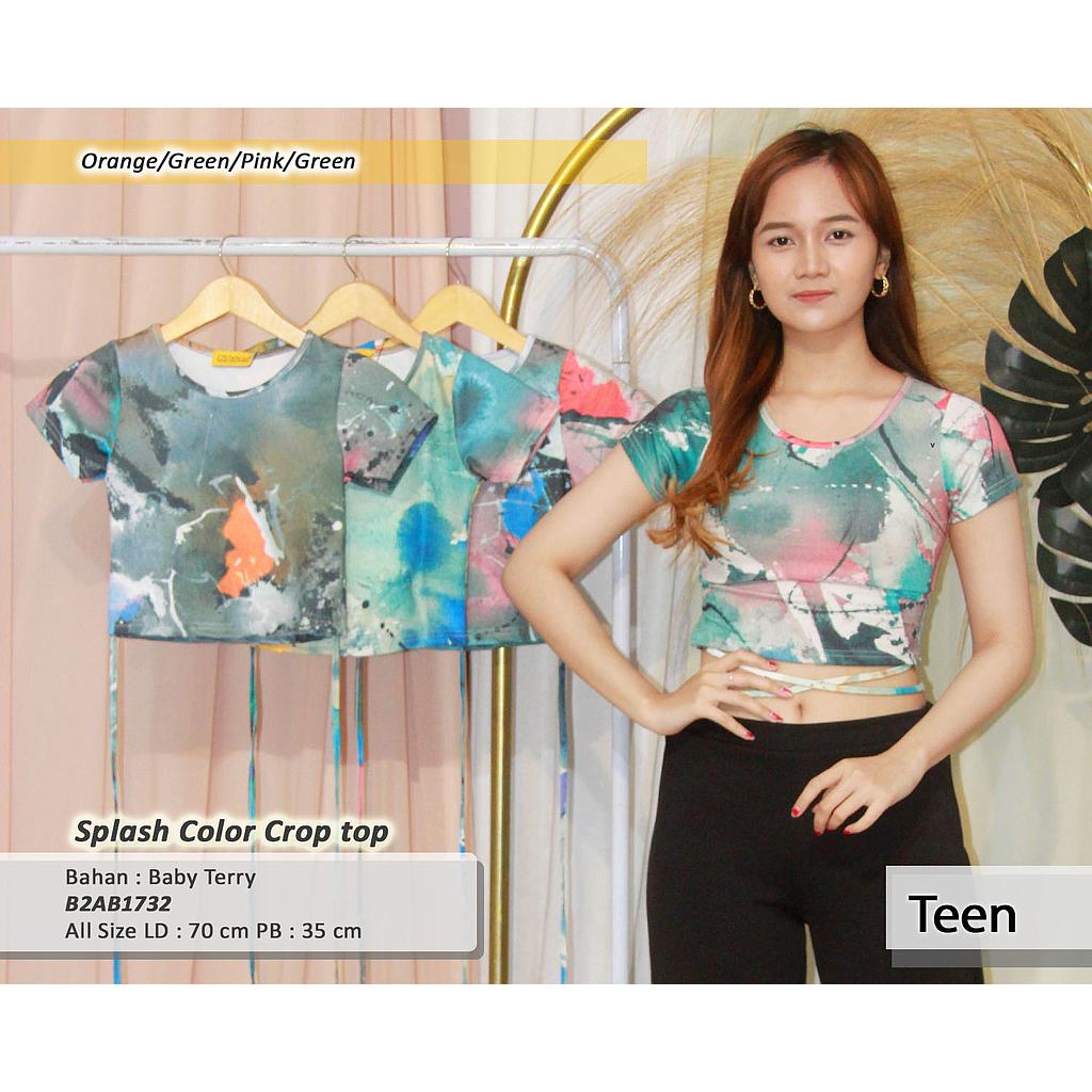Splash color Crop Top