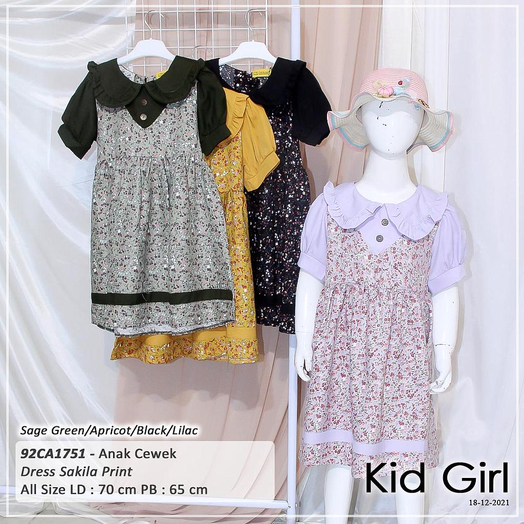 DRESS KID VARIASI KRAH LISU LEHER V PINGGANG KERUT