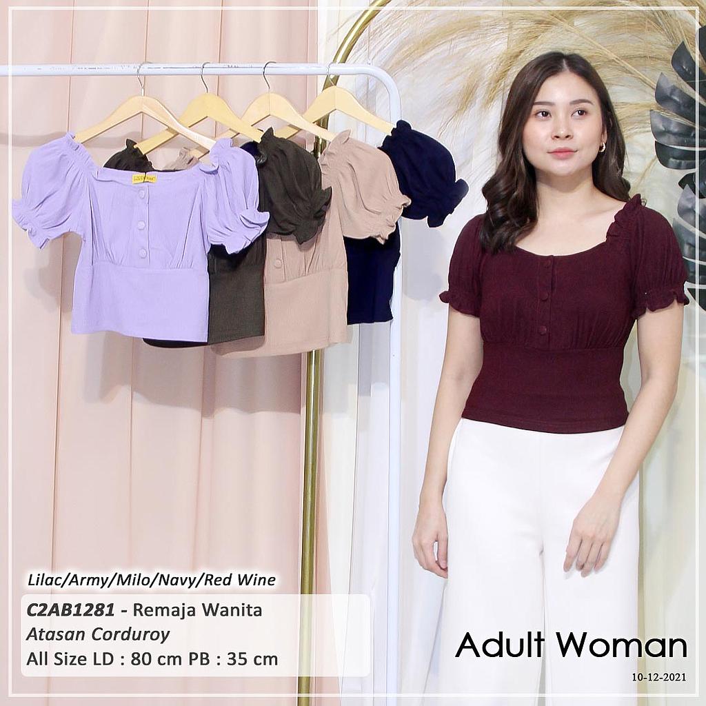 ATASAN CROPTOP TGN PUFF VARIASI KANCING