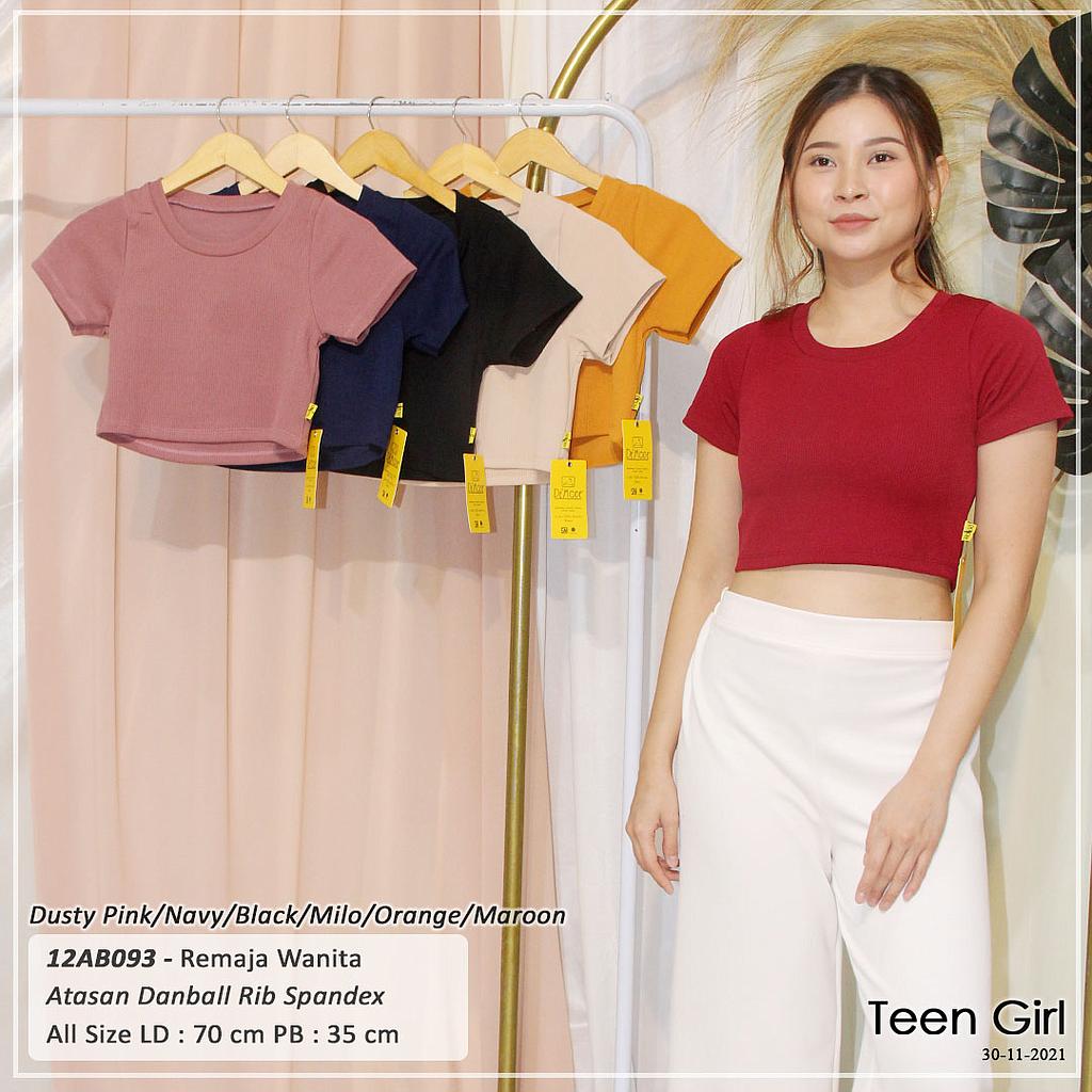 ATASAN OBLONG BASIC CROP LEHER U RIB