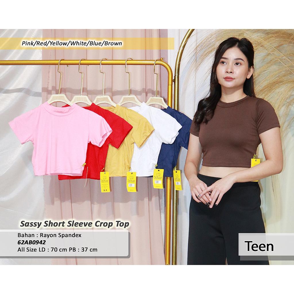Sassy short sleeve crop Top