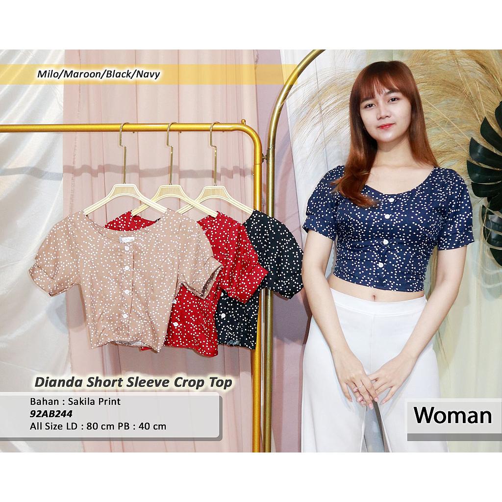 Dianda short sleeve crop Top