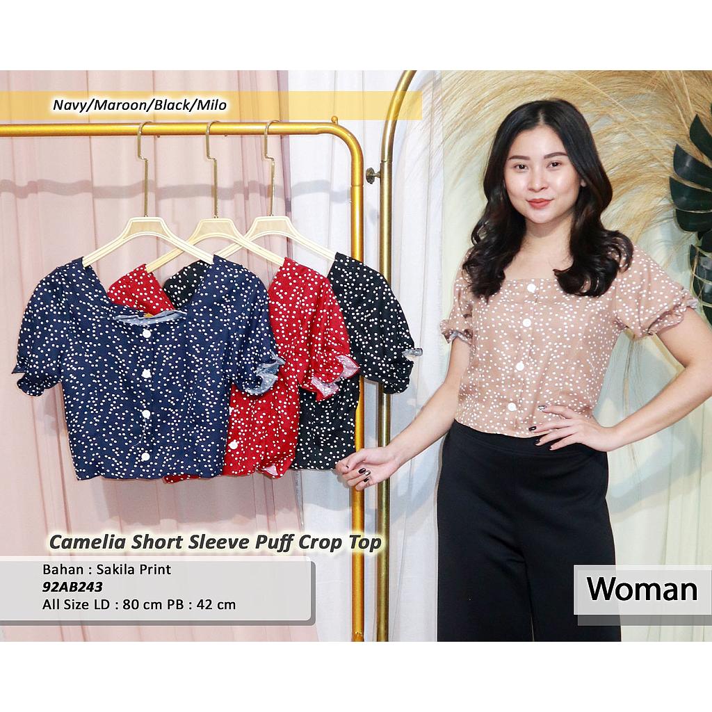 Camelia short sleeve puff cropTop