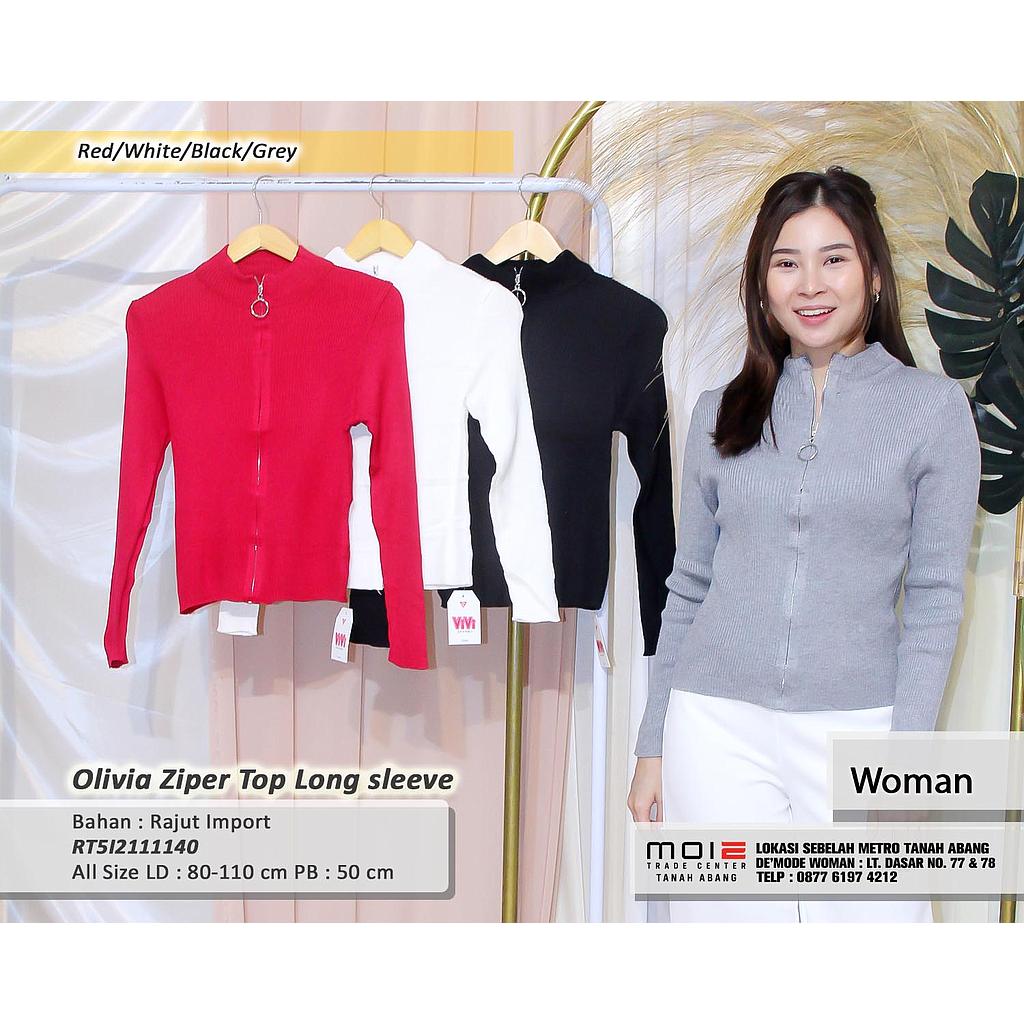 Olivia Ziper Top Long sleeve