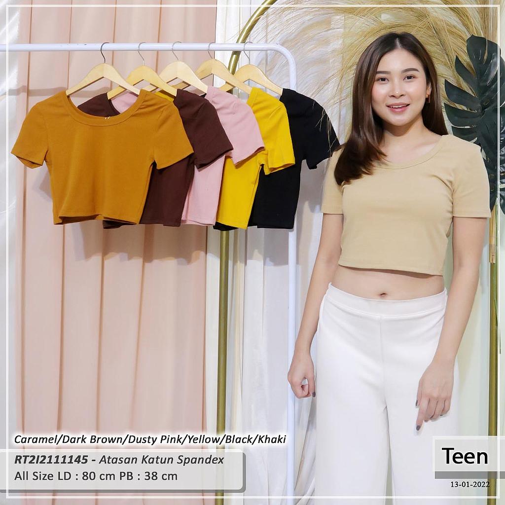 Kaos remaja wanita sabrina croptop Import