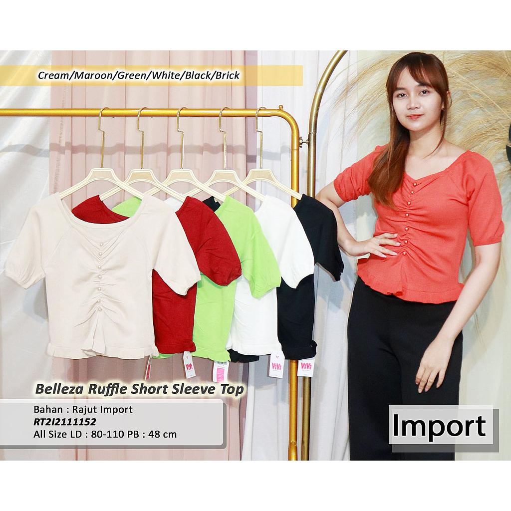 Beleleza ruffle short sleeve top