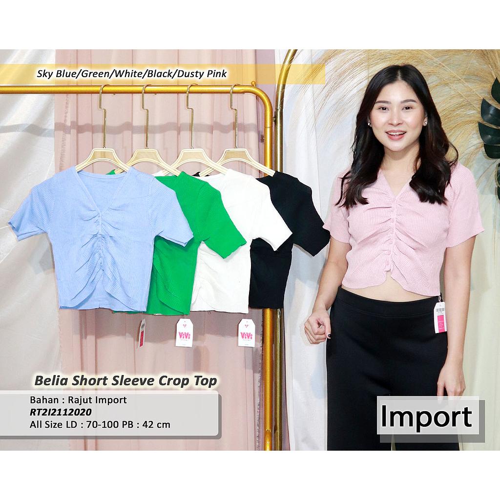 Belia short sleeve crop top
