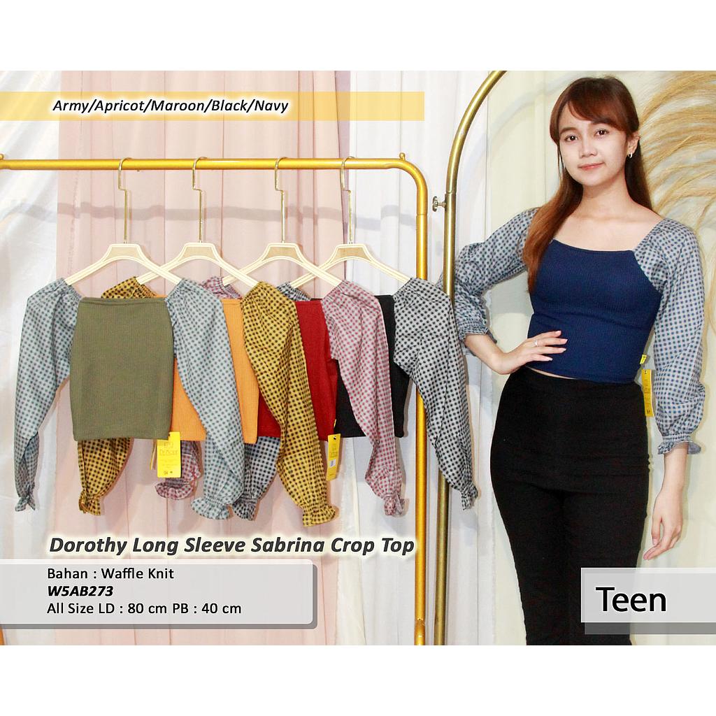 Dorothy Long sleeve sabrina crop top